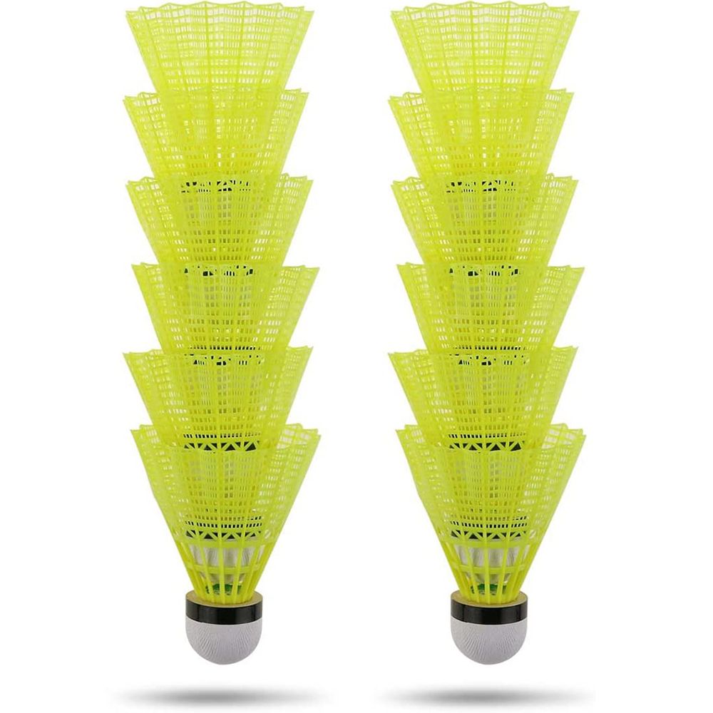 Feather Shuttlecock - ลูกขนไก่แบดมินตันพลาสติกใหม่ ทนทาน ผลิตจากไนลอน สำหรับกีฬากลางแจ้ง เหมาะสำหรับการฝึกแบดมินตัน
