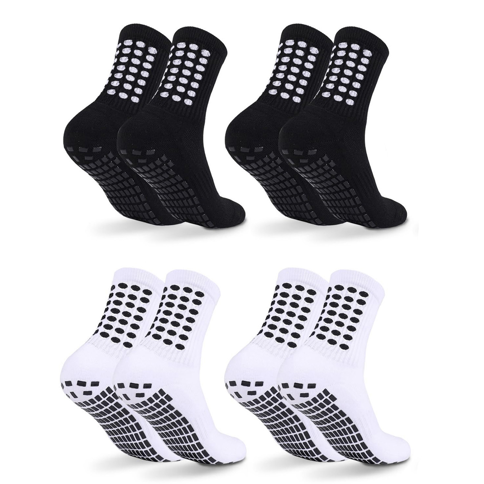 Sports Grip - 4/8 คู่เด็กถุงเท้าฟุตบอลกันกระแทกไม่ลื่นฟุตบอลกีฬาถุงเท้าสําหรับหนุ่มๆสาวๆ