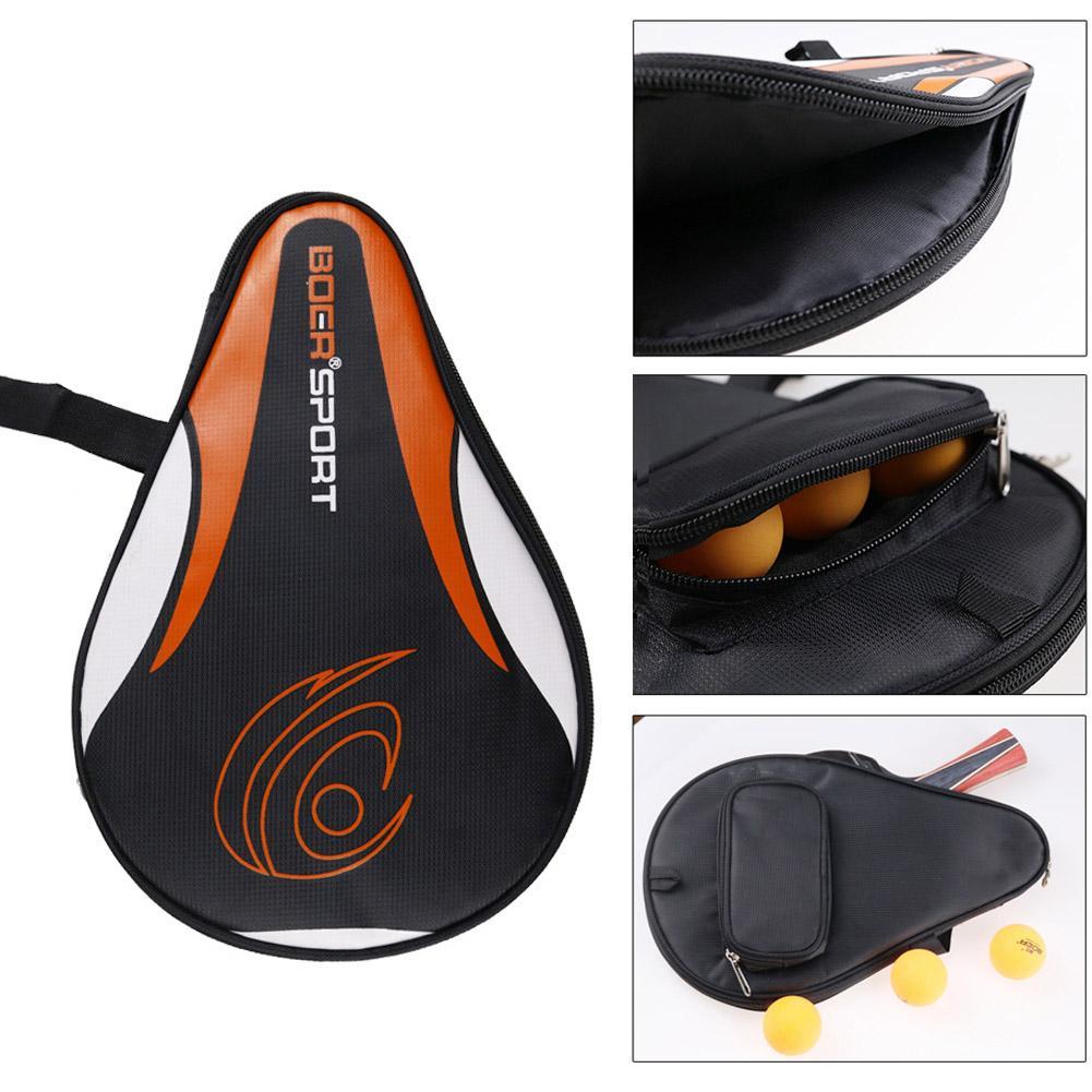 Badminton Bag - กระเป๋าไม้ลายกีฬาปิงปอง9ซม. 1ชิ้น30x1ถุงค้างคาวสีดำ/ สีฟ้าผ้าอ๊อกซ์ฟอร์ดฟองน้ำกล่องไม้ปิงปองสำหรับเก็บไม้พายใบมีด