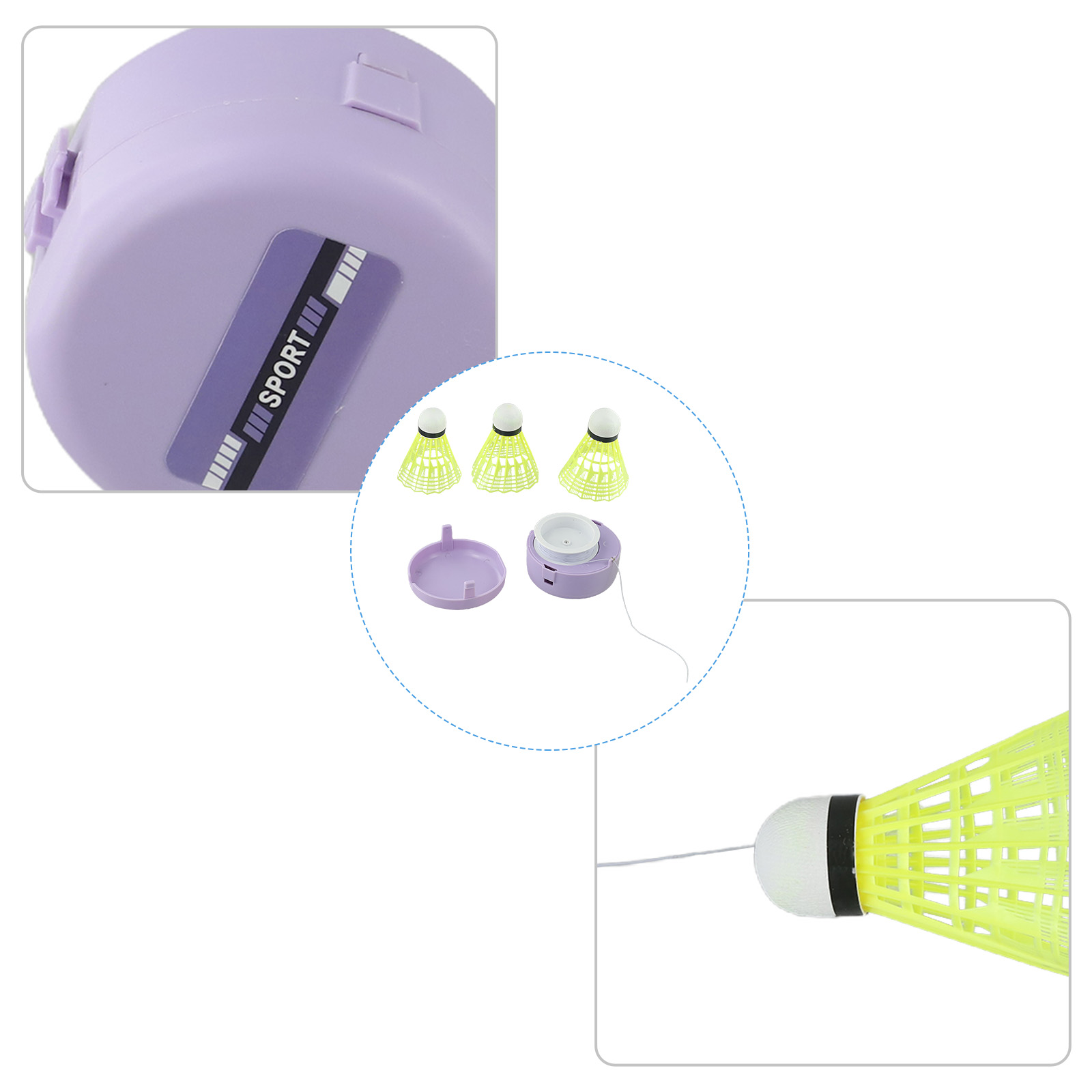 อุปกรณ์ฝึกแบดมินตันแบบปรับได้  - Badminton Materi บทวิจารณ์และราคา