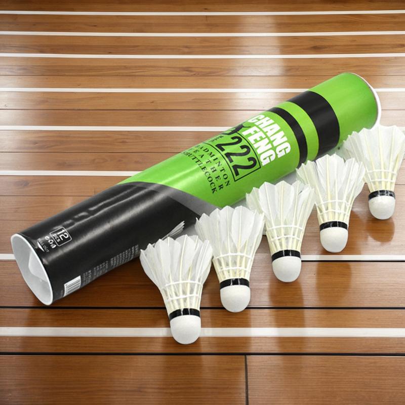 ลูกแบดมินตันขนเป็ด 12 ลูก ทนทา - Feather Shuttlecock บทวิจารณ์และราคา