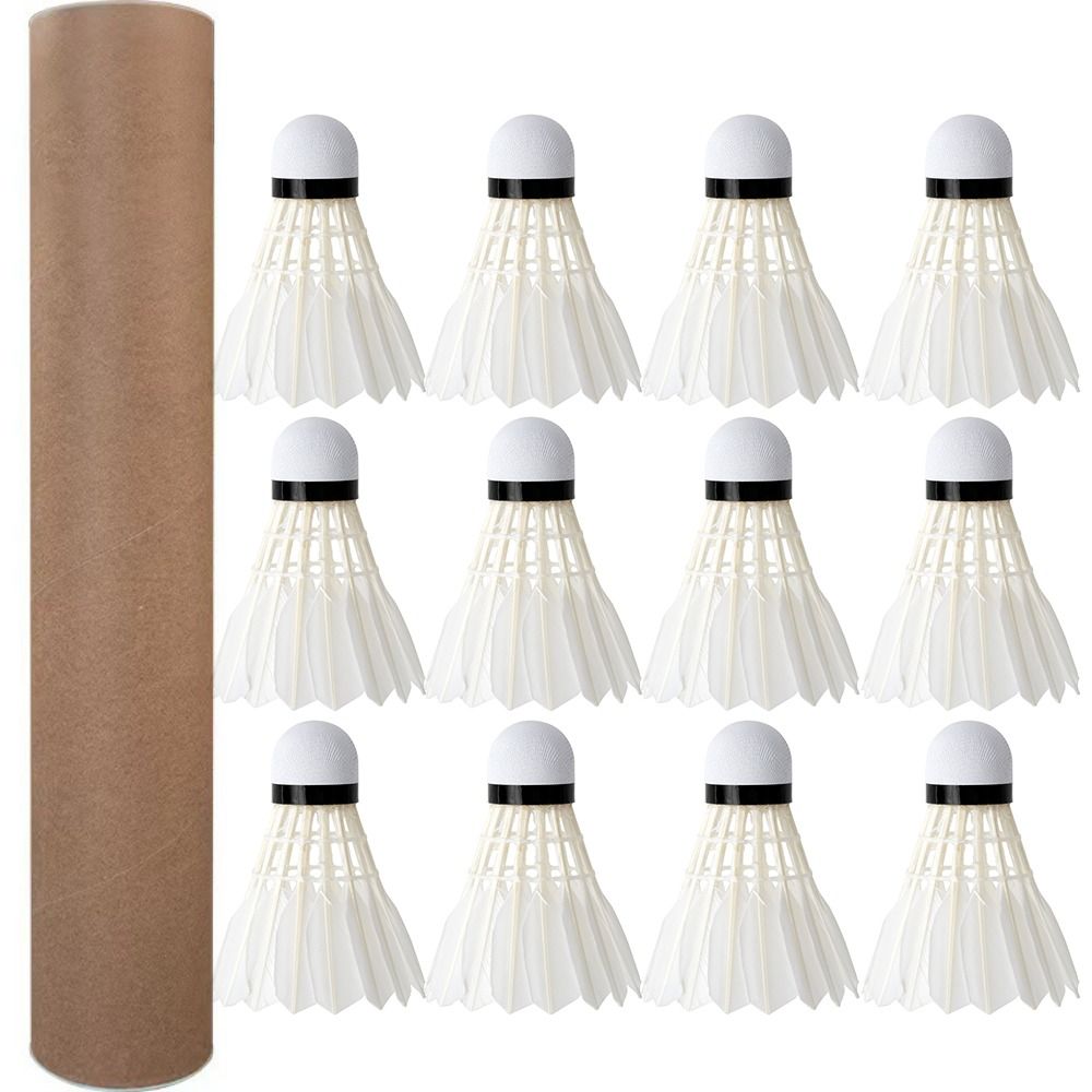 ลูกขนไก่แบดมินตันสีขาวใหม่ 3/6 - Feather Shuttlecock บทวิจารณ์และราคา