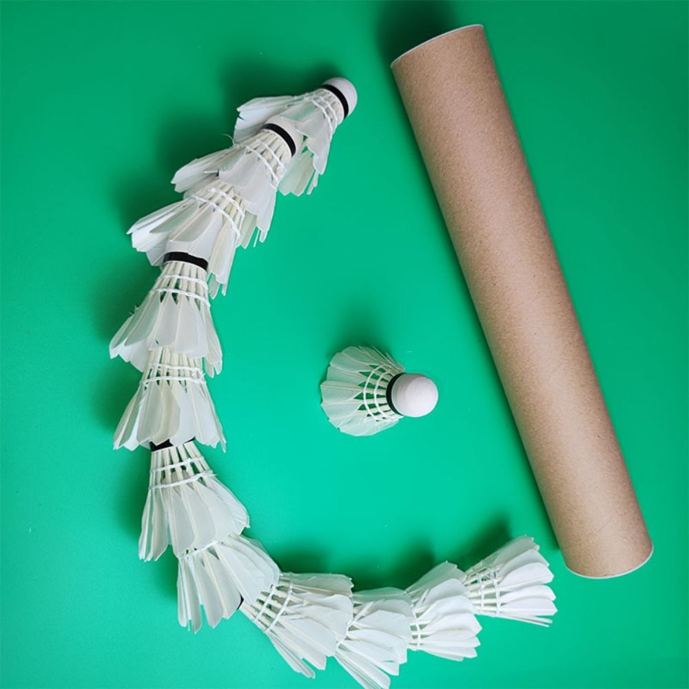 3/6/12 ชิ้น ลูกแบดมินตันสีขาวใ - Feather Shuttlecock บทวิจารณ์และราคา